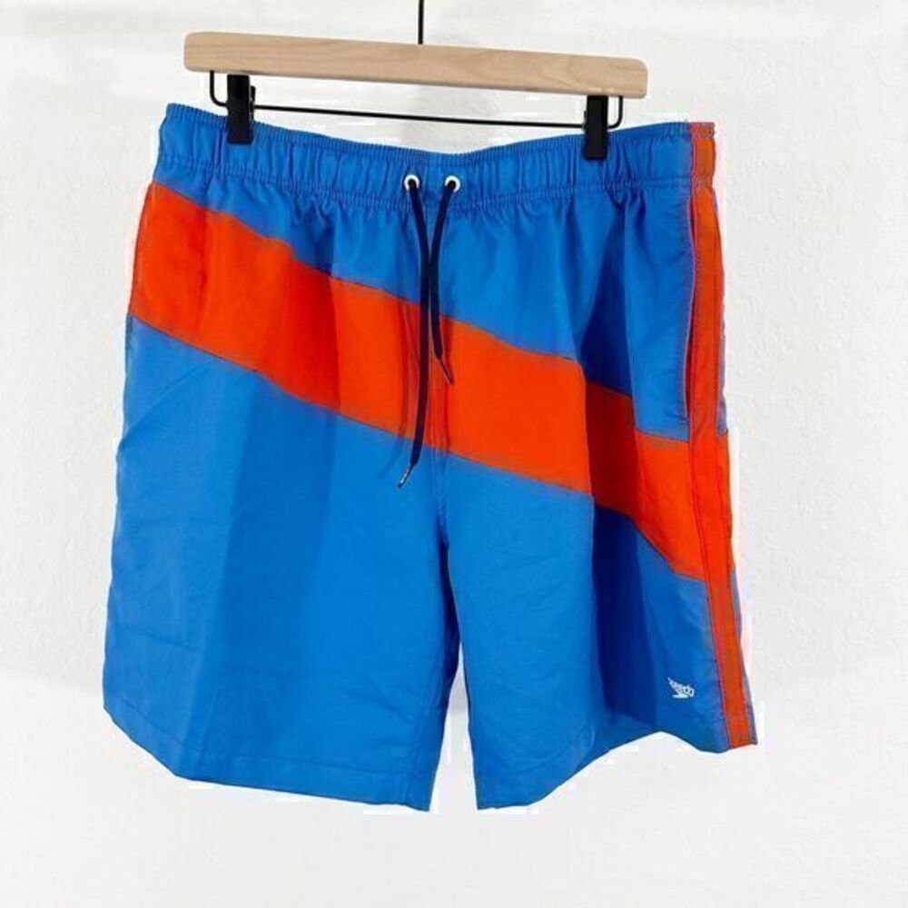 Speedo Men's Volley Palace Beach Print Stripe Swim Trunk‎ Size Extra Large